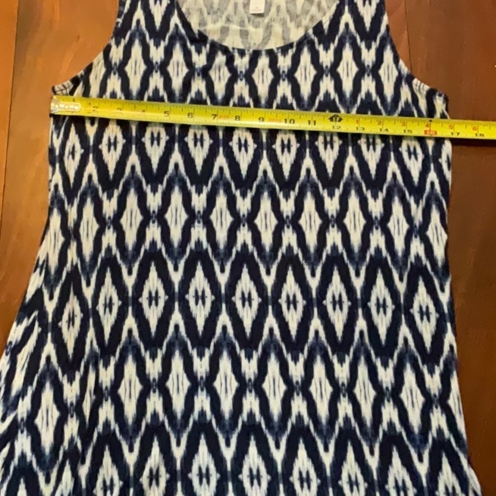 Sapphire Blue & White Sleeveless Summer Dress - Picture 6 of 7